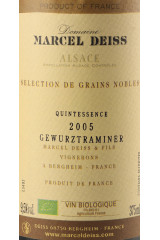 DOMAINE MARCEL DEISS Quintessence Sélection de Grains Nobles Halbe Flasche 2005