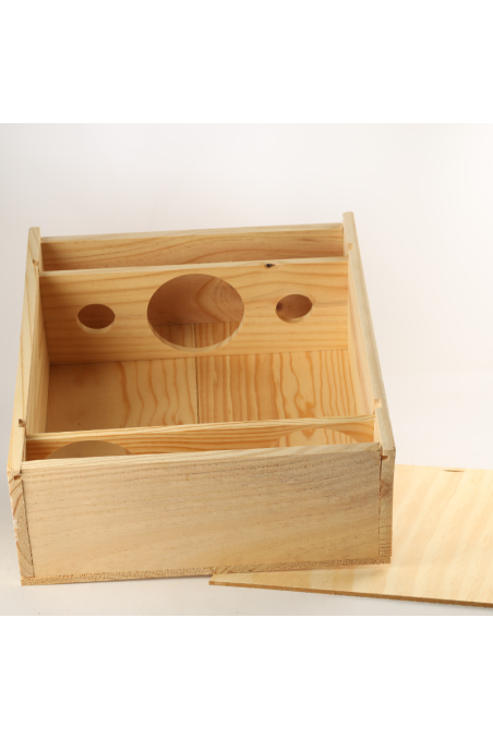 Holzkiste für 3 Flaschen