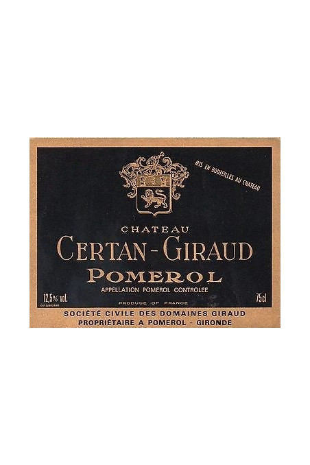 CHÂTEAU CERTAN GIRAUD 1982